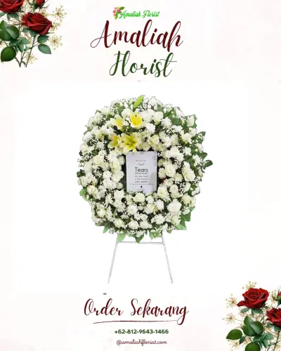 Krans Bunga Duka Cita di Sanja